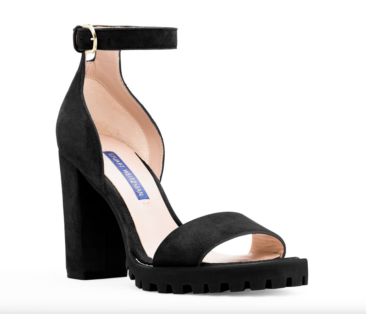 Stuart Weitzman Chic Suede Lug Sole Winona Sandals