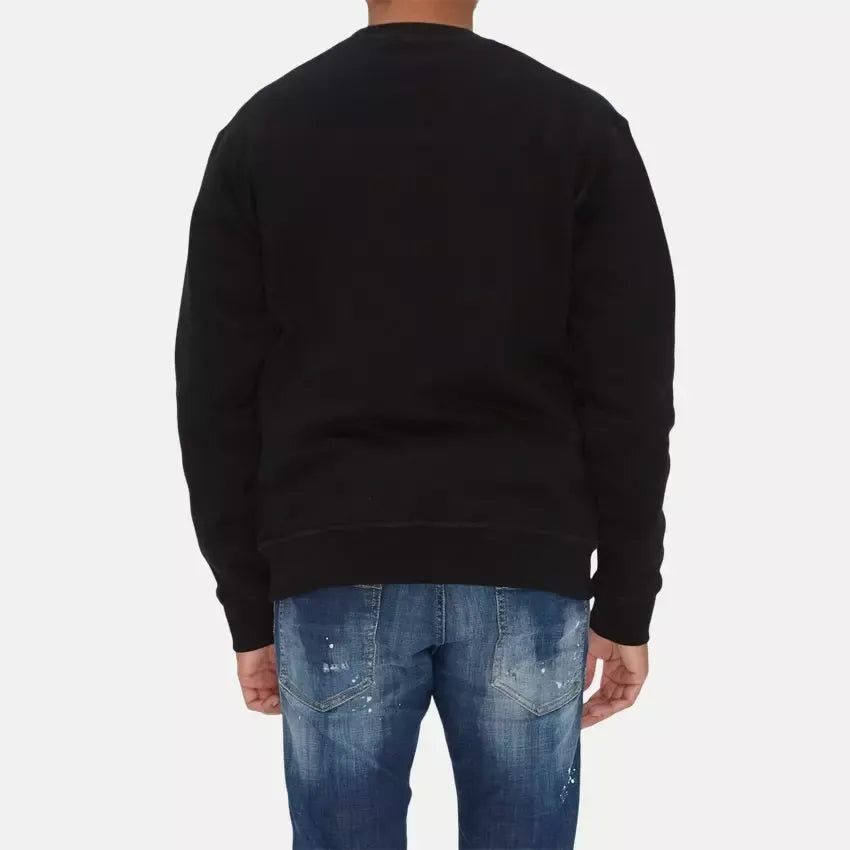 Dsquared² Chic Black Cotton Logo Sweatshirt