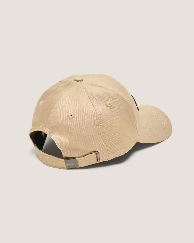 Hinnominate Beige Embroidered Logo Cotton Hat