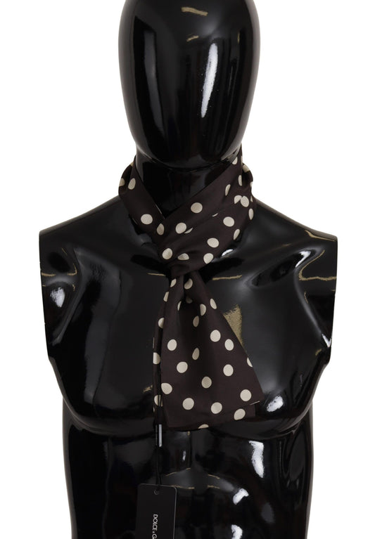 Dolce & Gabbana Elegant Polka Dotted Silk Men's Scarf