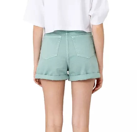 Hinnominate Chic Green Cotton Shorts with Classic Five-Pocket Design