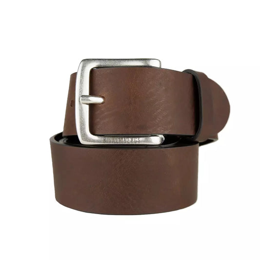 Bikkembergs Dapper Dark Brown Calfskin Leather Belt