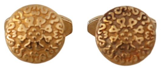 Dolce & Gabbana Elegant Gold Plated Brass Men's Cufflinks