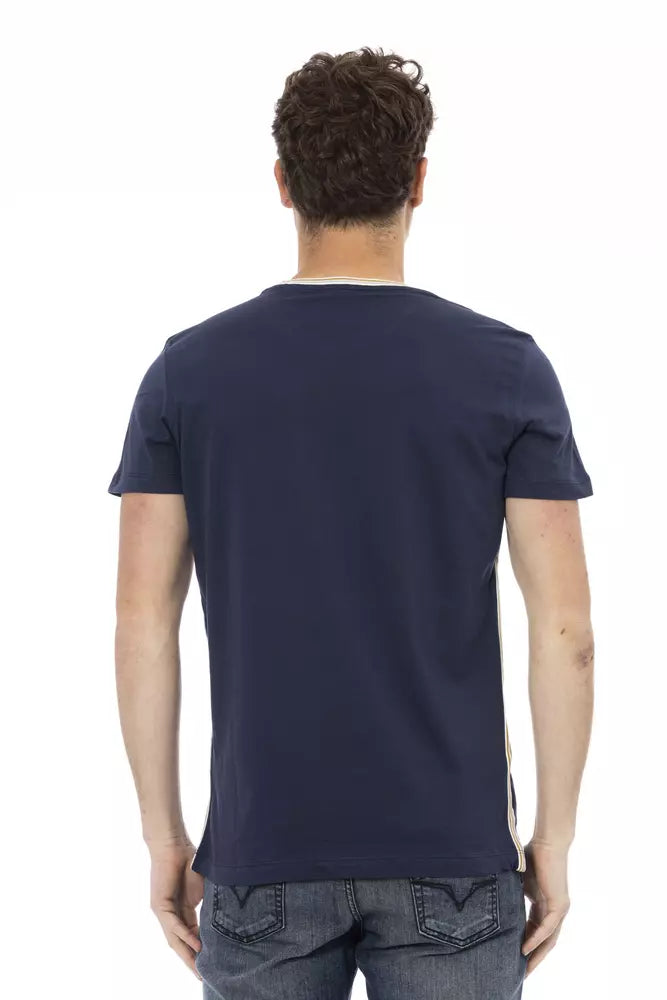 Trussardi Action Blue Cotton Men T-Shirt