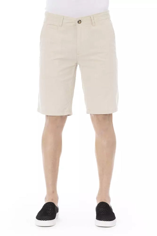 Baldinini Trend Beige Cotton Men Short