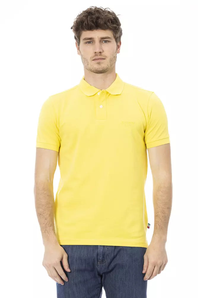 Baldinini Trend Yellow Cotton Men Polo Shirt