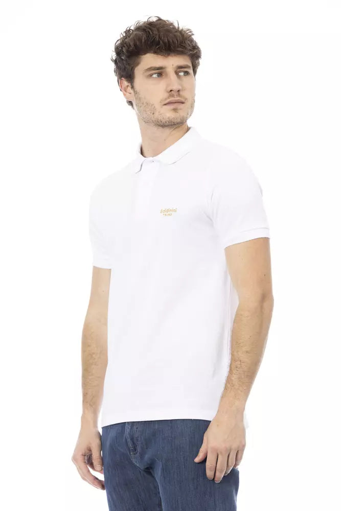 Baldinini Trend White Cotton Men Polo Shirt