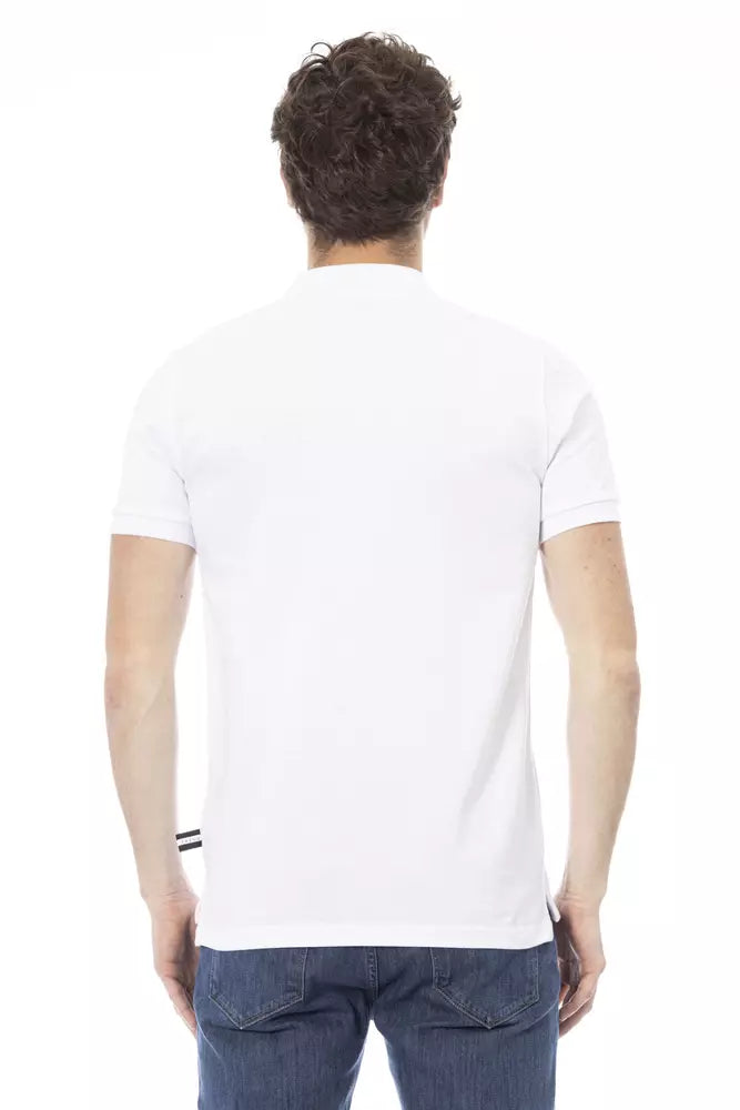 Baldinini Trend White Cotton Men Polo Shirt