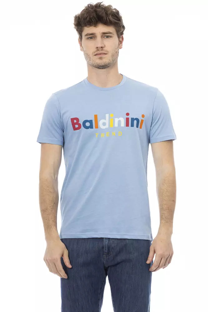 Baldinini Trend Light Blue Cotton Men T-Shirt