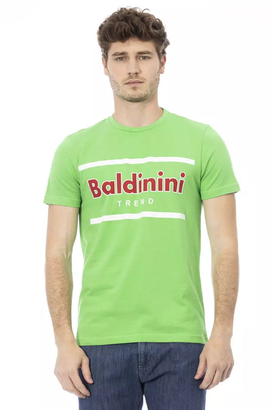 Baldinini Trend Green Cotton Men T-Shirt