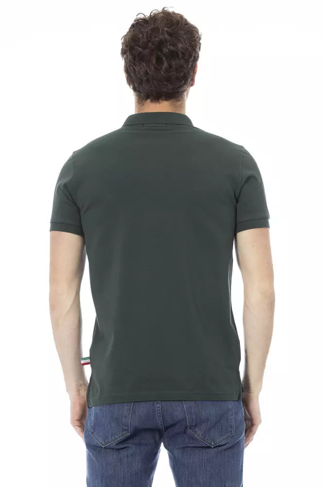 Baldinini Trend Green Cotton Men Polo