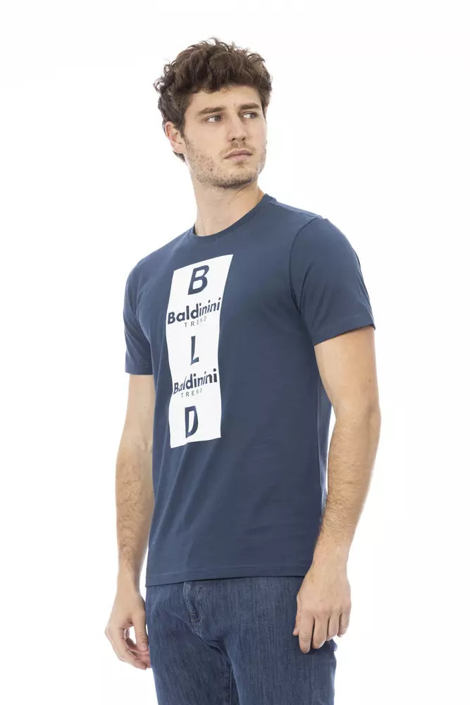 Baldinini Trend Blue Cotton Men's T-Shirt