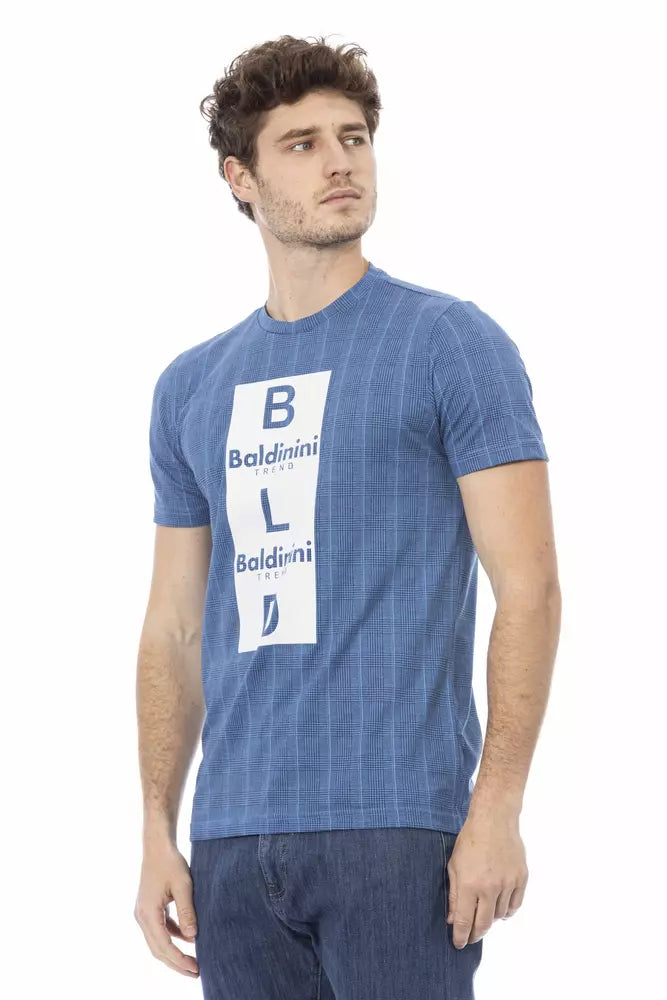 Baldinini Trend Light Blue Cotton Men T-Shirt