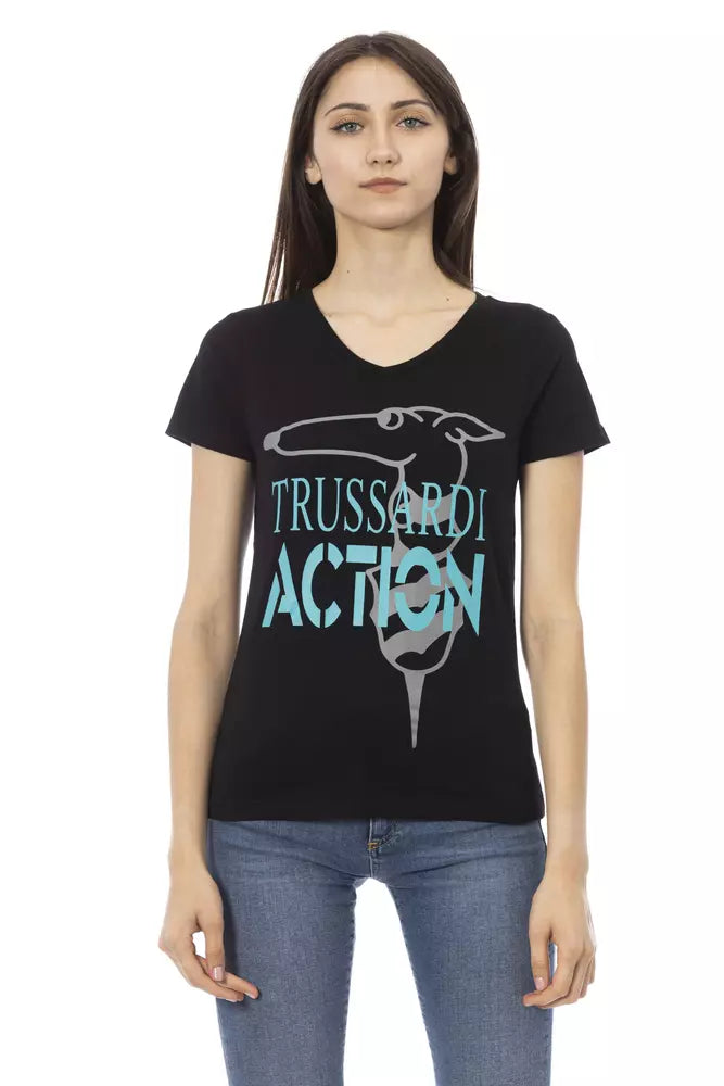 Trussardi Action Black Cotton Women's Top