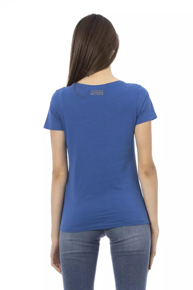 Trussardi Action Blue Cotton Women T-Shirt