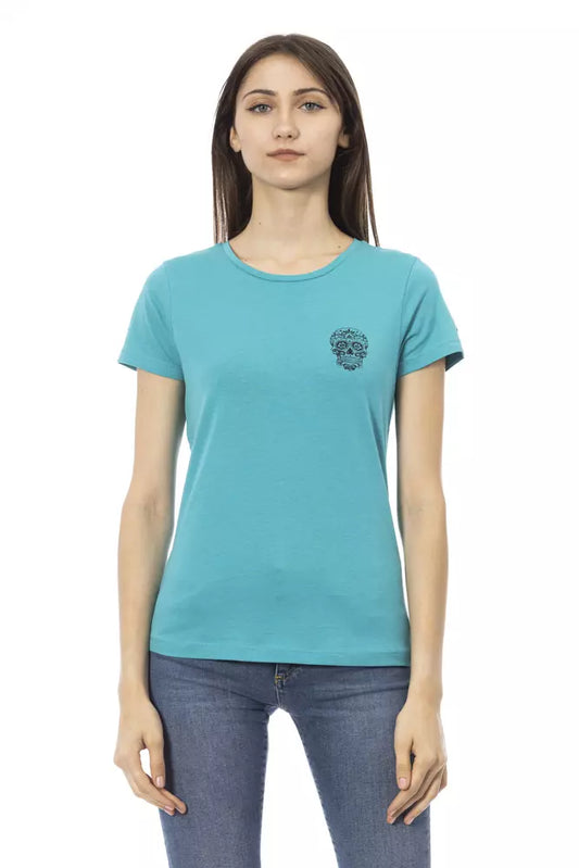 Trussardi Action "Light Blue Cotton Women Top"