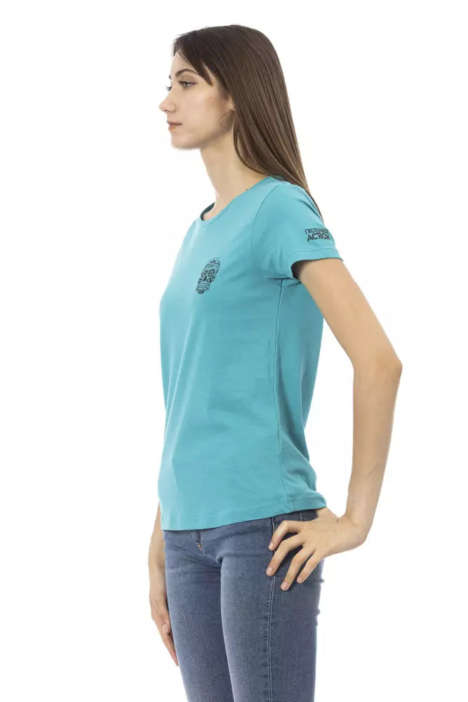 Trussardi Action "Light Blue Cotton Women Top"