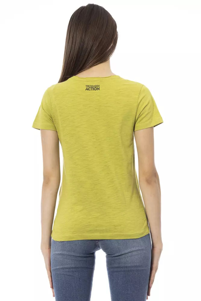 Trussardi Action Green Cotton Women T-Shirt