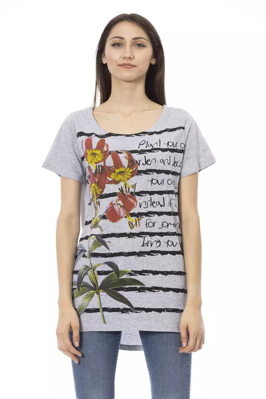 Trussardi Action Gray Cotton Women T-Shirt