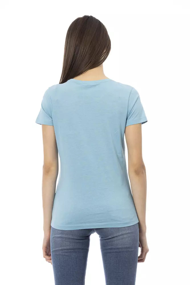 Trussardi Action Light Blue Cotton Women Top