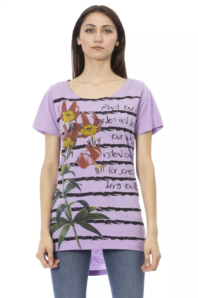 Trussardi Action Purple Cotton Women T-Shirt