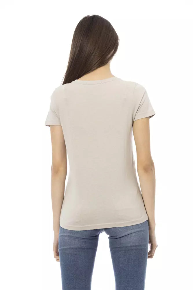 Trussardi Action Beige Cotton Women T-Shirt