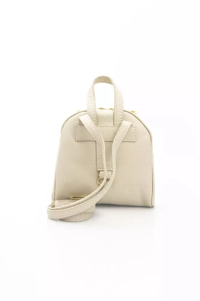 La Martina Beige Calf Leather Men Messenger Bag