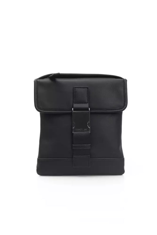 Cerruti 1881 Black Polyethylene Men Messenger Bag