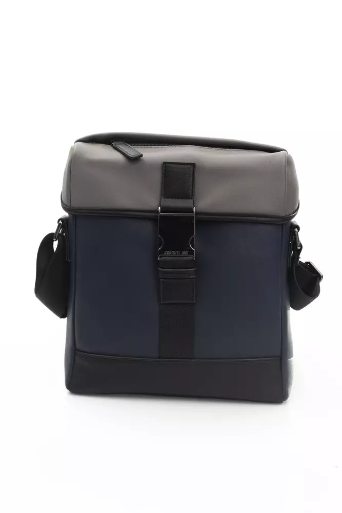 Cerruti 1881 Blue Polyurethane Men Messenger Bag