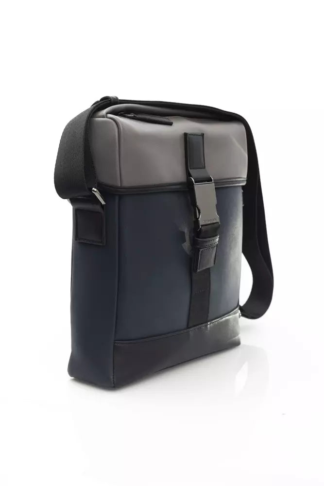 Cerruti 1881 Blue Polyurethane Men Messenger Bag