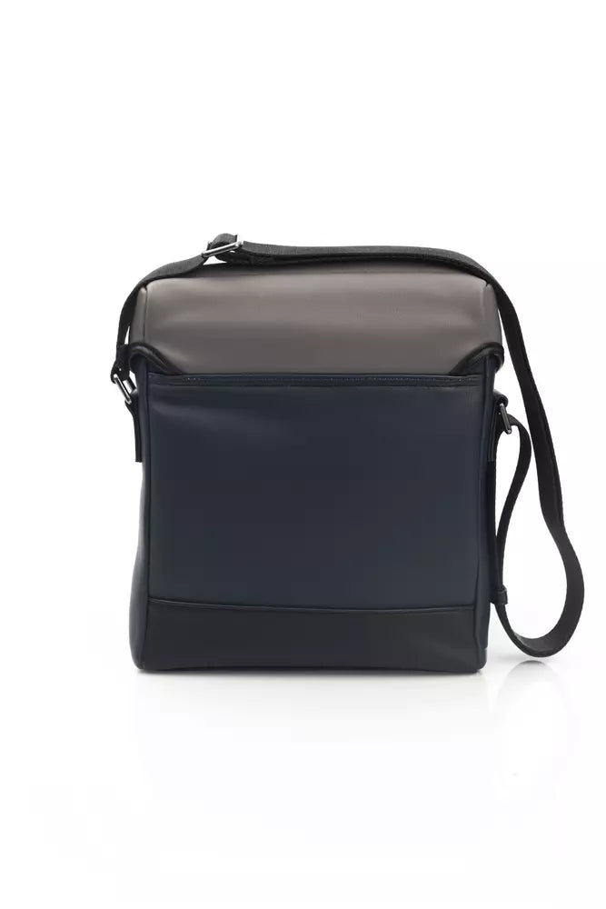 Cerruti 1881 Blue Polyurethane Men Messenger Bag