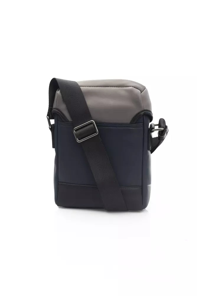 Cerruti 1881 Blue Polyurethane Men Messenger Bag