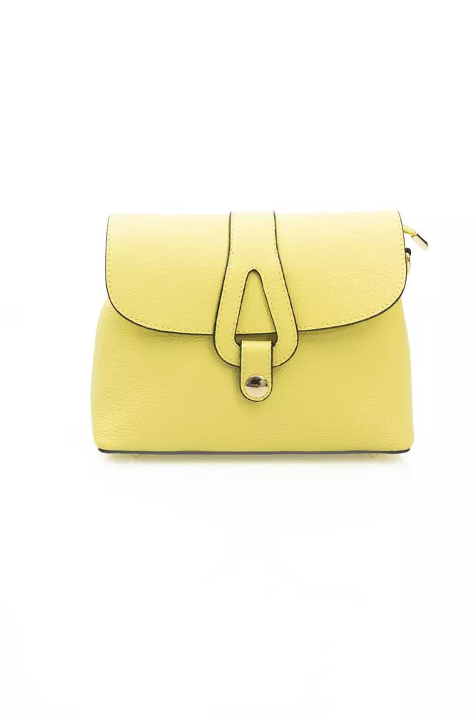 Baldinini Trend Yellow Leather Women Crossbody