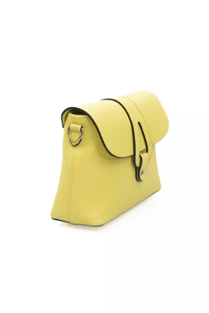 Baldinini Trend Yellow Leather Women Crossbody