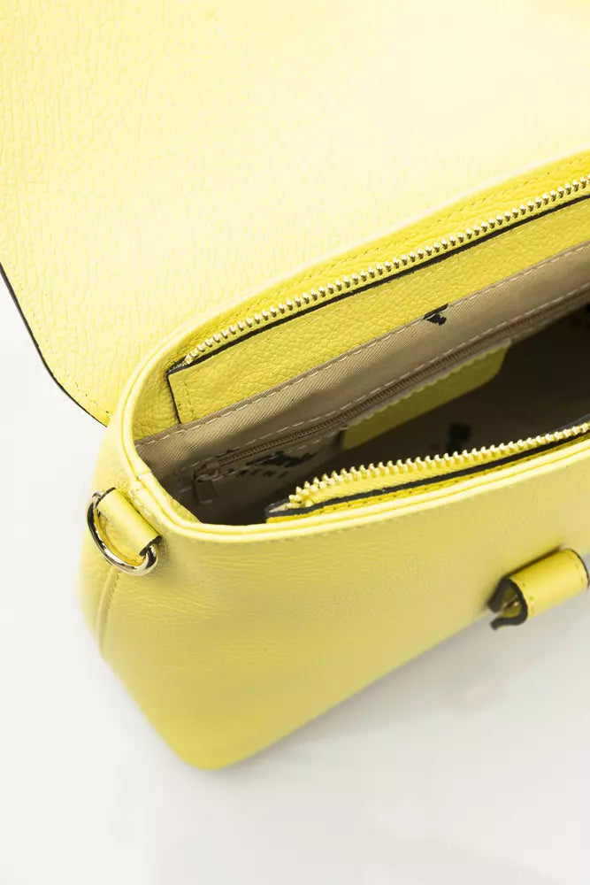 Baldinini Trend Yellow Leather Women Crossbody