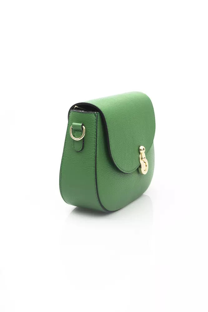 Baldinini Trend Green Leather Women Shoulder Bag