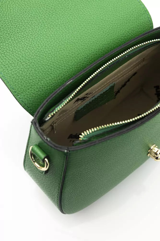 Baldinini Trend Green Leather Women Shoulder Bag