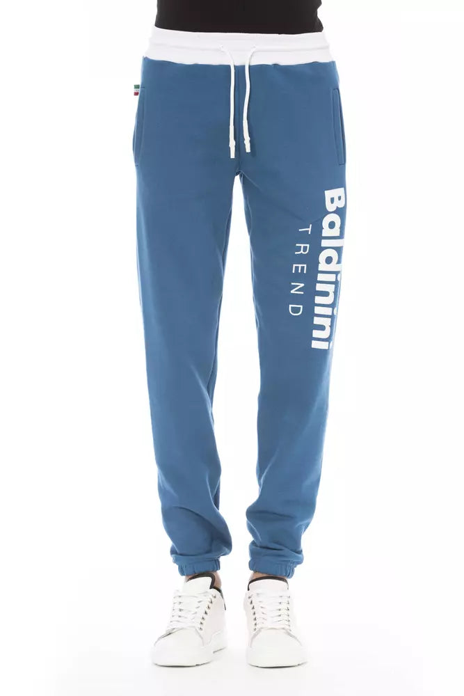 Baldinini Trend Blue Cotton Men's Sport Pant