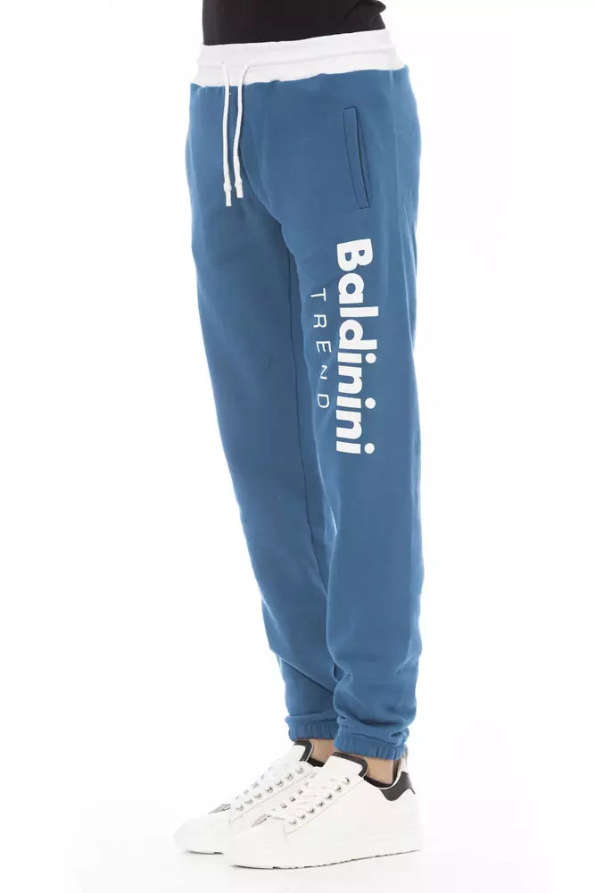 Baldinini Trend Blue Cotton Men's Sport Pant