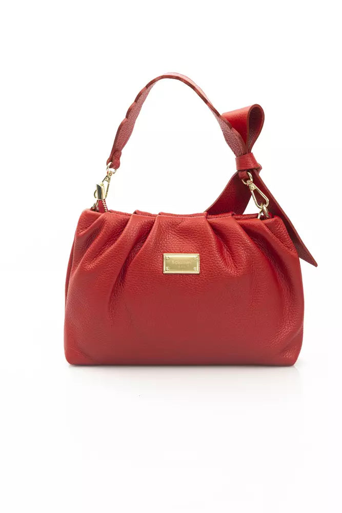 Baldinini Trend Red Cow Leather Women Handbag