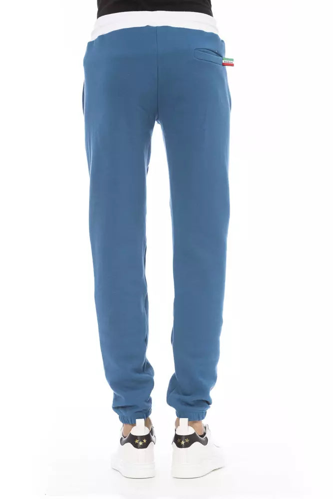 Baldinini Trend Blue Cotton Men's Sport Pant