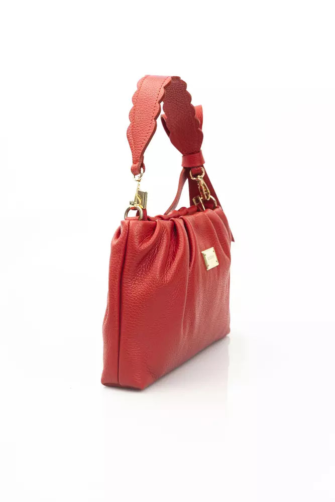 Baldinini Trend Red Cow Leather Women Handbag