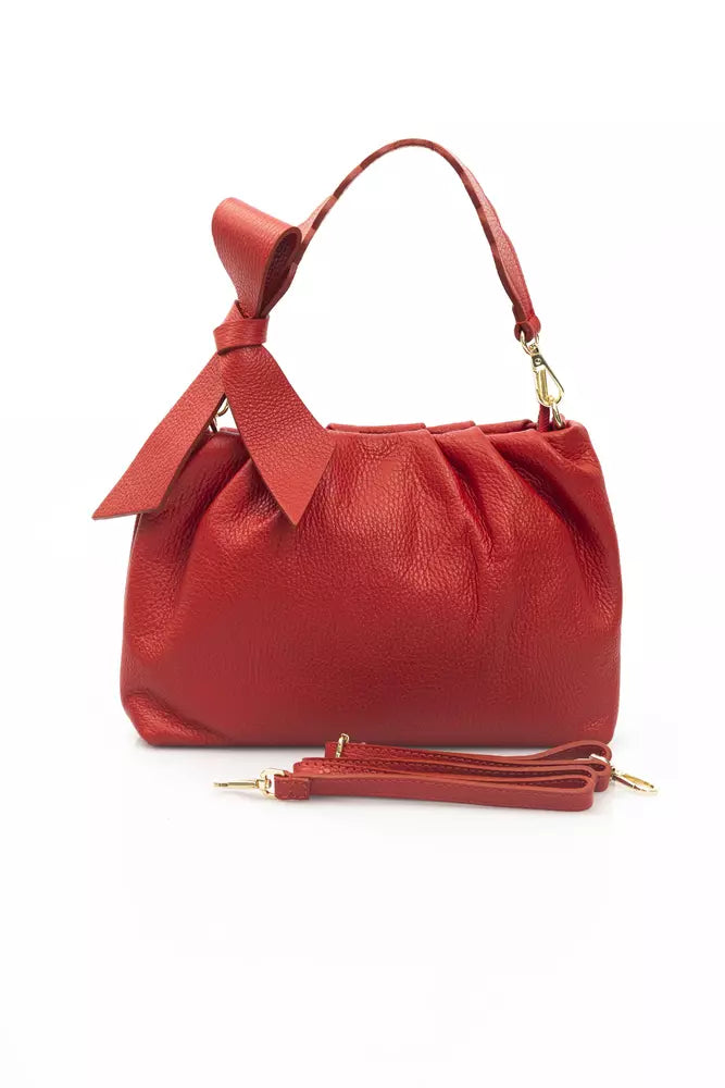 Baldinini Trend Red Cow Leather Women Handbag