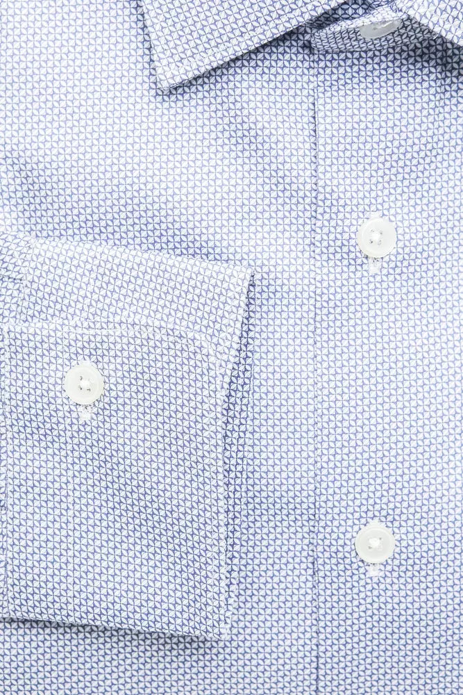 Robert Friedman Light Blue Cotton Men Shirt