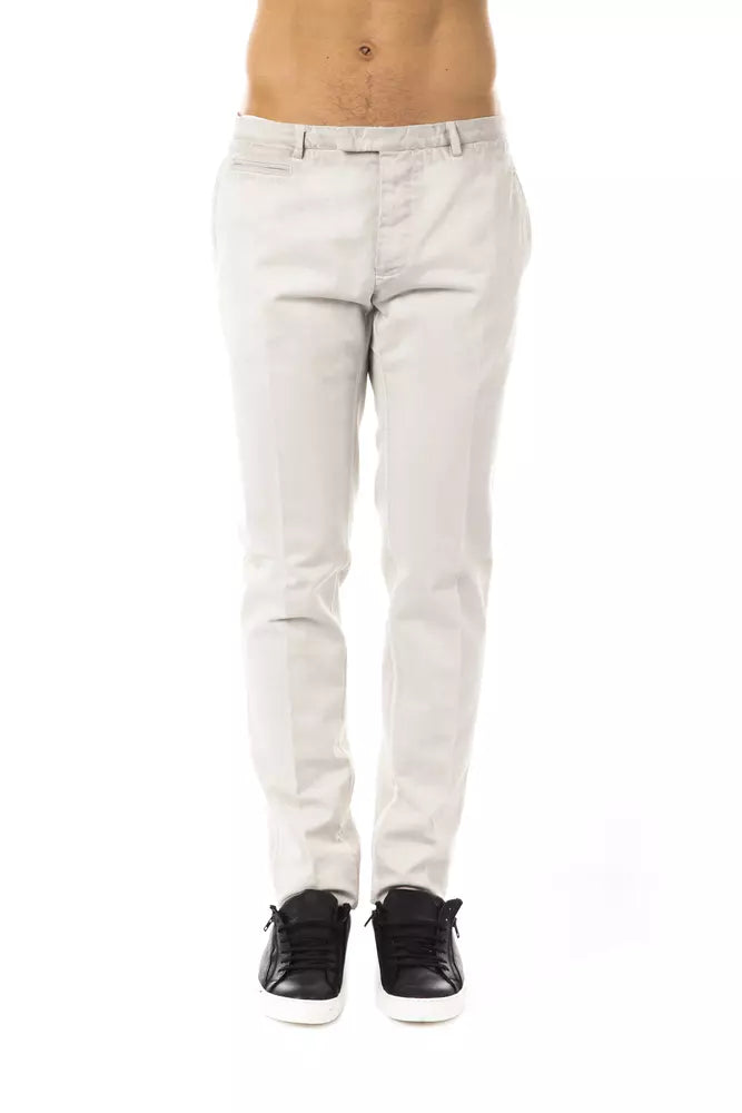 Uominitaliani Gray Cotton Men Pants