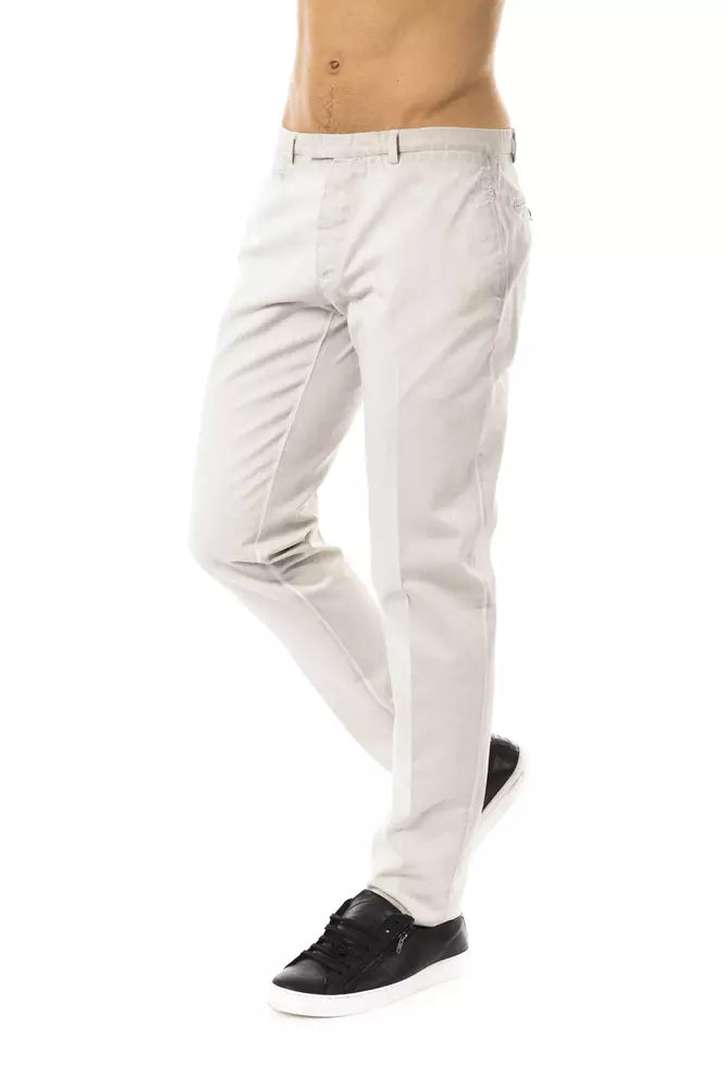 Uominitaliani Gray Cotton Men Pants