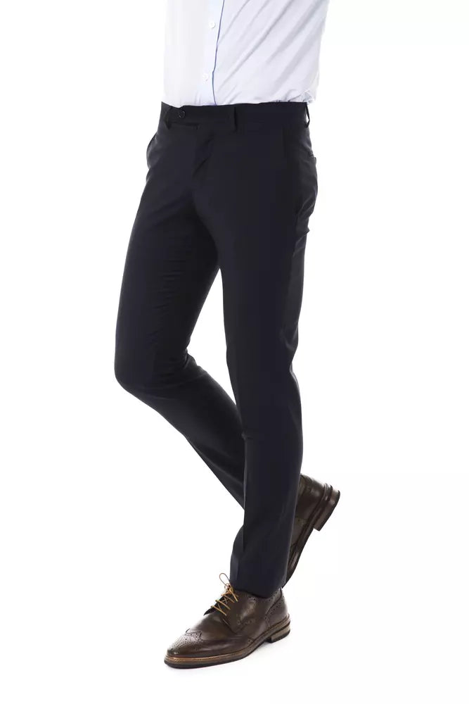 Uominitaliani Gray Wool Men Pants