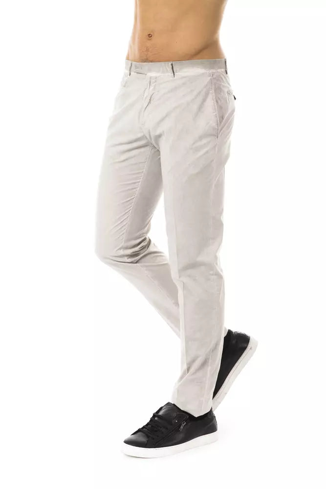 Uominitaliani Gray Cotton Men Pant