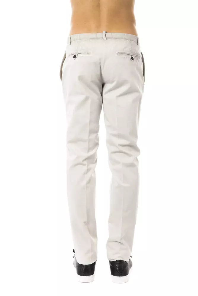 Uominitaliani Gray Cotton Men Pants