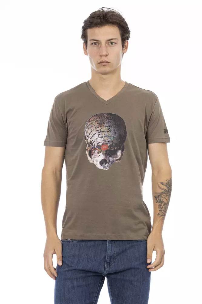 Trussardi Action Brown Cotton Men's T-Shirt